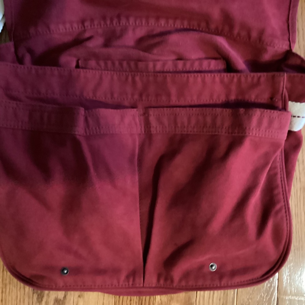 Hollister California Red Book Cotton Canvas Messenger Bag Vintage - Picture 3 of 5